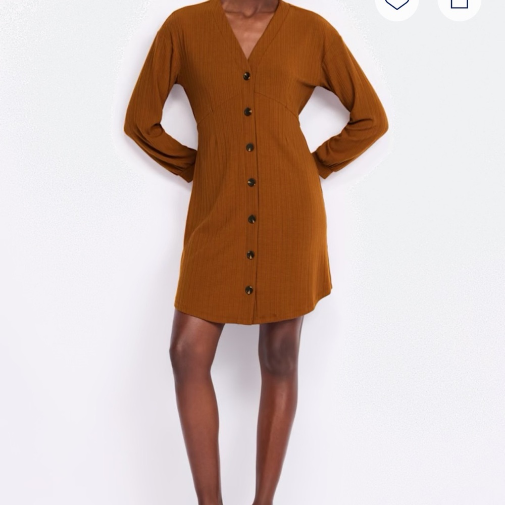 Gilli Long Sleeve Button-Up Dress